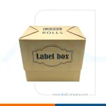 لیبل حرارتی تک ردیفه 35*25 رول 2000 تایی تصویر جعبه