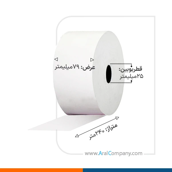 رول کاغذ حرارتی 240 متری 79 بنکیت ساده