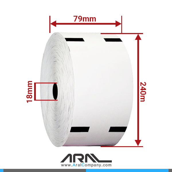 رول کاغذ حرارتی 240 متری 79 ترمکس مشکی بلک ان سی آر