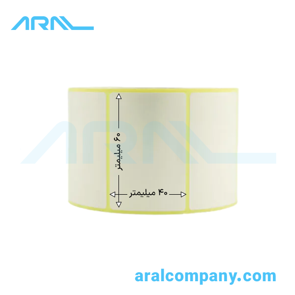 لیبل پی‌وی‌سی تک ردیفه 60*40 | 1000 تایی