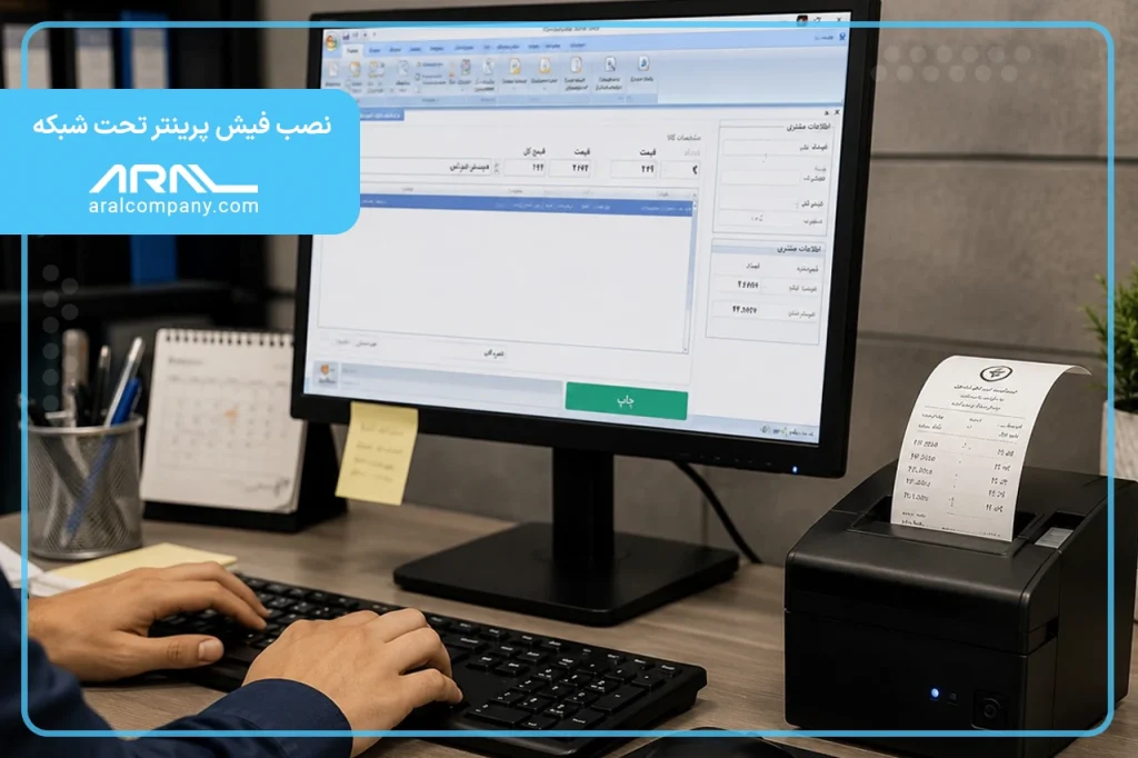 نصب فیش پرینتر تحت شبکه