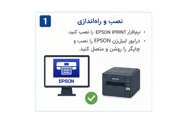 آموزش تنظیمات برنامه لیبل زن اپسون